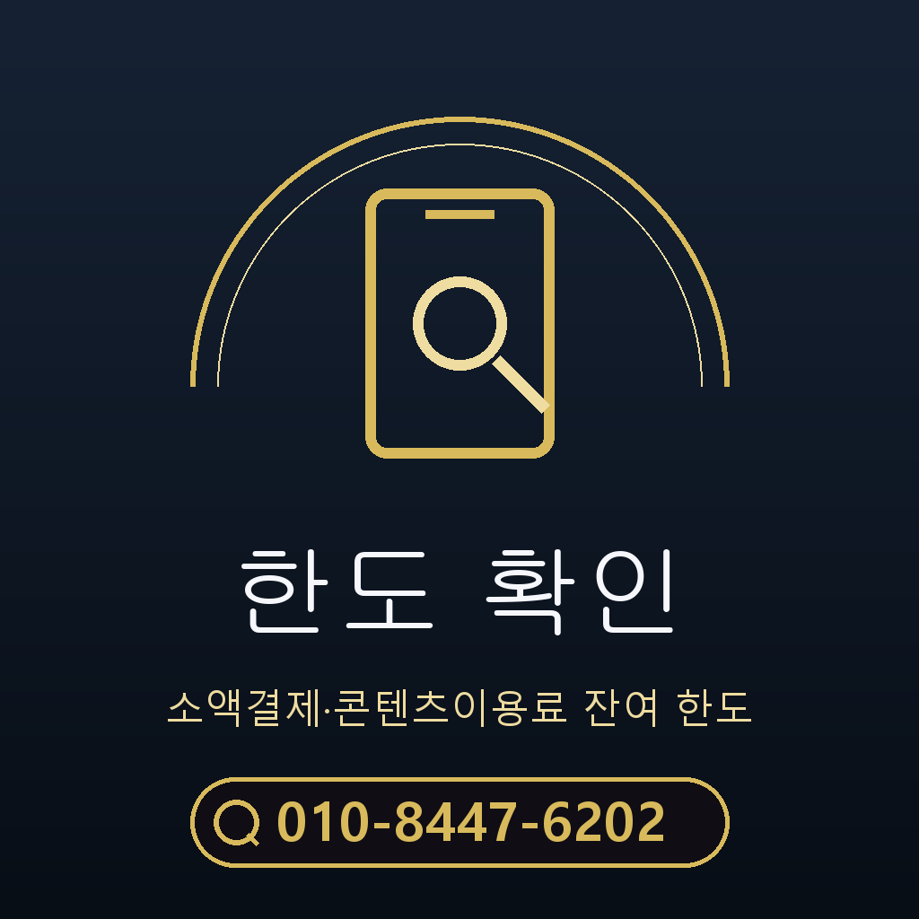 소액결제 한도 확인